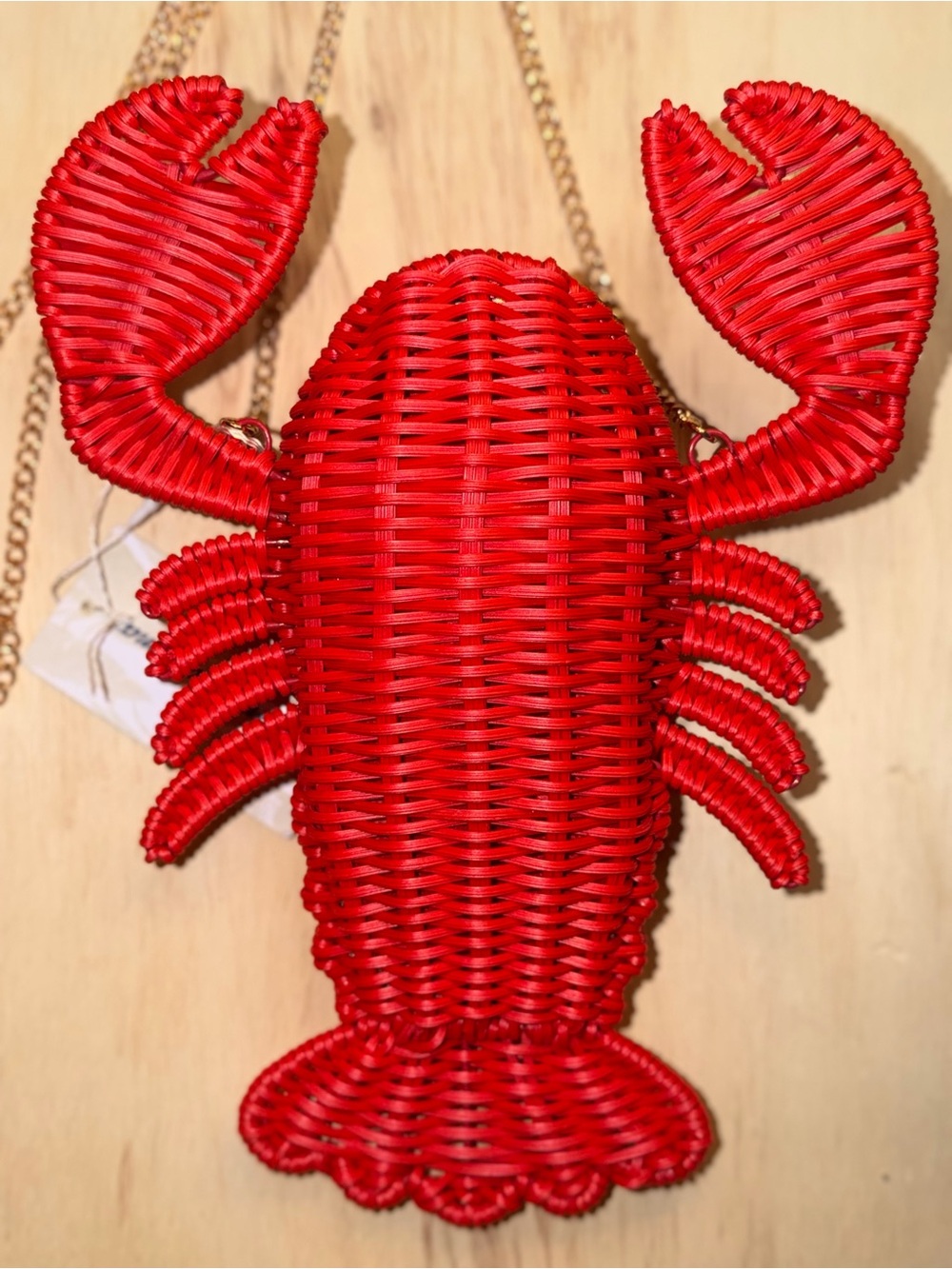 NWT TOMMY BAHAMA Red Woven Lobster Crossbody Bag - Picture 7 of 10